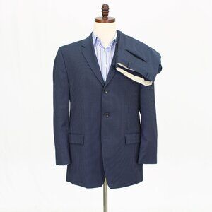 Chaps 42R 38x30 Navy Full Suit 3-Button Stripe R578
